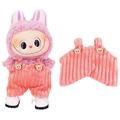 Striped Bear Bib Overalls for Labubu Mini Figure 17cm