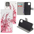 iPhone XI Style Novčanik-Futrola - Roze Cveće
