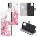 Style Serija Novčanik-Futrola za iPhone 13 Mini - Roze Cvetovi