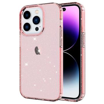 Stylish Glitter Serija iPhone 14 Pro Max TPU Maska - Roze