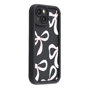 iPhone 13 Stylish Shockproof TPU Case with Raised Edges - Black / Big Bow