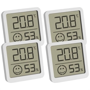 TFA Digital Thermo-Hygrometer w. Comfort Zone Display - 4 Pcs. - White