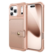iPhone 17 Pro Max TPU Zaštitna Maska sa Držačem za Karticu - Pink