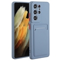 Samsung Galaxy S23 Ultra 5G TPU Maska sa Držačem za Karticu - Siva