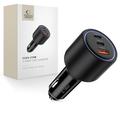 Tech-Protect CC04 175W 3-Port Car Charger - 2x USB-C, USB-A - Black