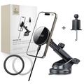 Tech-Protect MM15W-V10 MagSafe Dashboard & Air Vent Car Holder / Wireless Charger - 15W - Black