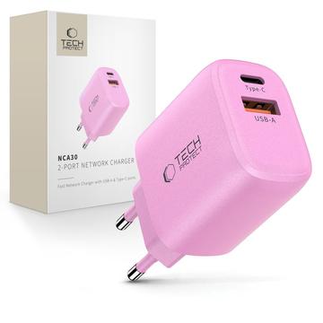 Tech-Protect NCA30 Dual-Port Charger - 30W USB-C PD and 18W USB-A QC3.0