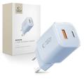 Tech-Protect NCM33W Dual-Port 30W Wall Charger - Baby Blue