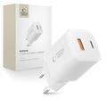 Tech-Protect NCM33W Dual-Port 30W Wall Charger - White
