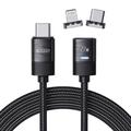 Tech-Protect UltraBoost 3A 2-in-1 Cable - USB-C to USB-C, Lightning - 2m - Black