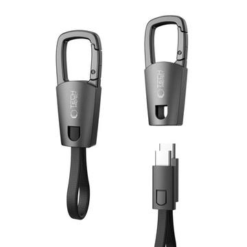 Tech-Protect UltraBoost DNA Keychain USB-C Cable - 60W PD, 17cm - Iron Gray