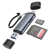 Tech-Protect UltraBoost USB-A/USB-C SD i MicroSD Čitač Kartica - Sivi
