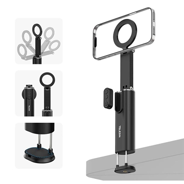 Telesin P1-HSS-02 MagSafe Holder for Vlogging with Bluetooth Remote Control - Black