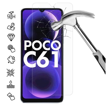 Xiaomi Poco C61 Zaštitno Kaljeno Staklo - 9H, 0.3mm - Case Friendly  - Providno