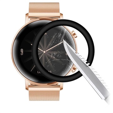 Hat Prince 3D Huawei Watch GT 2 Zaštitno Kaljeno Staklo - 9H - 42mm - Crno
