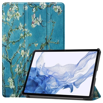 Samsung Galaxy Tab S9 Tri-Fold Serija Smart Zaštitna Futrola - Plavo cveće