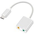 USB-C / AUX Audio Adapter za Slušalice i Mikrofon - Srebrni