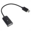USB 3.1 Tip-C / USB 2.0 OTG Adapterski Kabl - 15cm - Crni