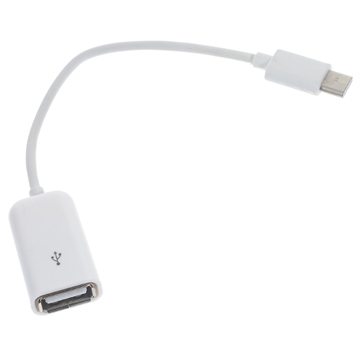 USB 3.1 Tip-C / USB 2.0 OTG Adapterski Kabl - 15cm - Beli
