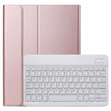 Ultra-Tanka iPad Pro 11 2022/2021/2020/2018 Futrola sa Bluetooth Tastaturom - Zlatno-roze