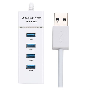 Univerzalno SuperSpeed USB 3.0 Čvorište sa 4 Ulaza - 25cm - Belo