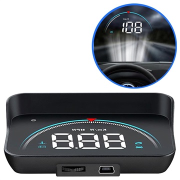 Universal Heads Up Display Digitalni Auto Brzinomer - Crni