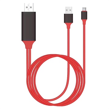 Univerzalni Tip-C na HDMI Adapter - 2m - Crveni