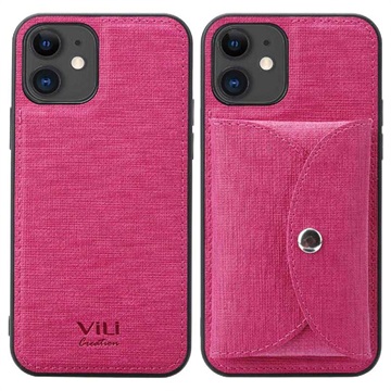 Vili T iPhone 12/12 Pro Maska sa Magnetnim Novčanikom - Roze