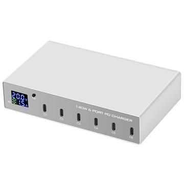 WLX-X6P USB-C Desktop Charging Station for Laptops, Smartphones & Tablets - 140W