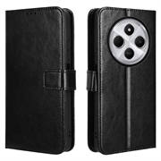 Xiaomi Redmi 14C/14R/Poco C75 Wallet Case Magnetic Closure - Black