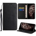 Samsung Galaxy S22 5G Futrola-Novčanik - Carbon Fiber - Crna