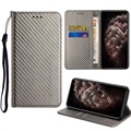 Samsung Galaxy S22 5G Futrola-Novčanik - Carbon Fiber - Siva