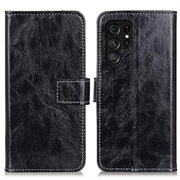 Samsung Galaxy S25 Ultra Wallet Case Magnetic Closure - Black