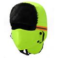 Warm Winter Hat with Reflective Strips and Face Mask