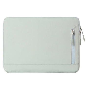 Water Resistant Elegant Oxford Laptop Sleeve w. Side Pocket - 15.6" - Green