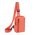 Water-Resistant Nylon Chest and Shoulder Phone Bag - Fits 6.5" - 7.2" Phones - Orange