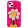 3D Plush Furry Winter iPhone 14 Plus TPU Maska - Jarkoroze Cvet