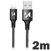 Wozinsky Kabl za Punjenje i Prenos Podataka - USB-A/Lightning - 2m - Crni