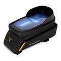 Wozinsky WBB25BK Waterproof Bicycle Frame Bag with Phone Case - 6.7" - Black