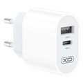 XO L97 Dual Port Brzi Punjač - USB-A, USB-C - Beli