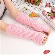 XT-0016 Winter Fingerless Gloves - 30cm - Pink