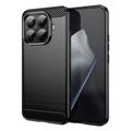 Xiaomi 15T Pro Brushed TPU Case - Carbon Fiber - Black