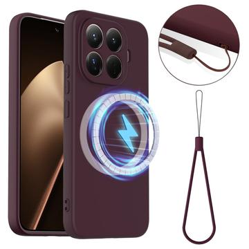 Xiaomi 15T Pro Maska od Tečnog Silikona - Kompatibilna sa MagSafe - Tamnocrvena