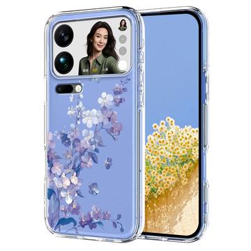 Xiaomi 17 Pro Max Floral Pattern TPU Case - Purple