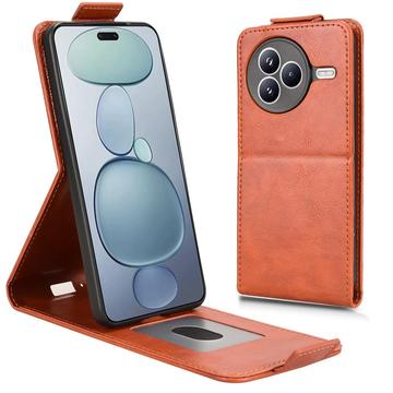 Xiaomi Civi 5 Pro Vertical Flip Case with Stand - Brown