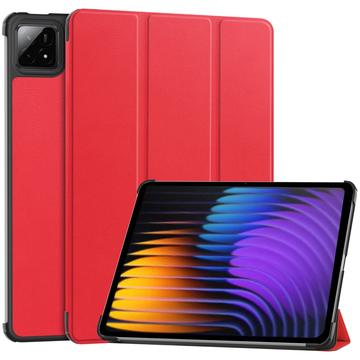 Xiaomi Pad 7, Pad 7 Pro Tri-Fold Serija Smart Zaštitna Futrola - Crvena