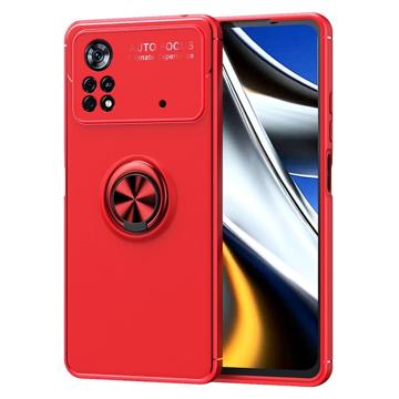 Xiaomi Poco M4 Pro Magnetna Maska sa Prstenom - Crvena