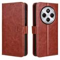 Xiaomi Redmi 14C/14R/Poco C75 Wallet Case with Magnetic Closure - Brown