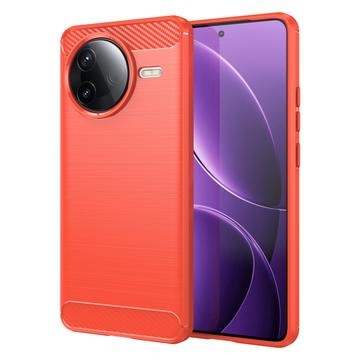 Xiaomi Redmi K80/Poco F7 Pro Brušena TPU Zaštitna Maska - Ugljenično Vlakno