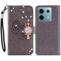 Xiaomi Redmi Note 13 Pro/Poco X6 Owl Rhinestone Wallet Case